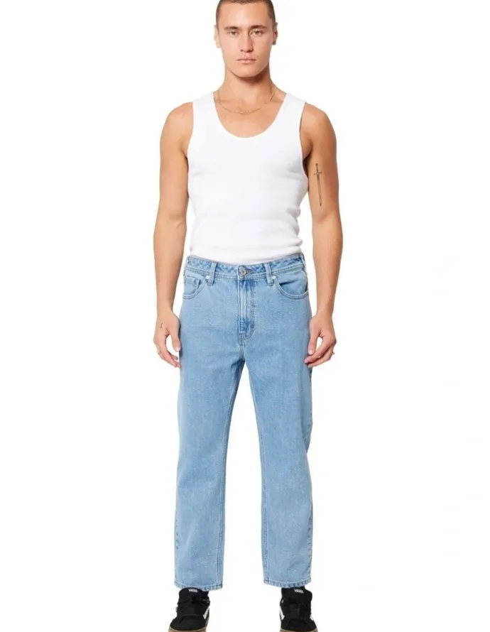 Abrand Jeans A3 Crop Simon Jeans in Bleached Vintage Indigo