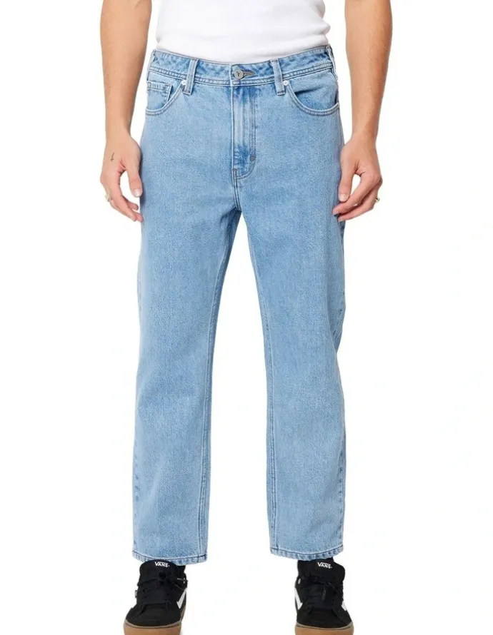 Abrand Jeans A3 Crop Simon Jeans in Bleached Vintage Indigo