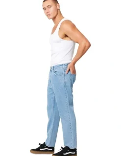 Abrand Jeans A3 Crop Simon Jeans in Bleached Vintage Indigo