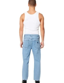 Abrand Jeans A3 Crop Simon Jeans in Bleached Vintage Indigo