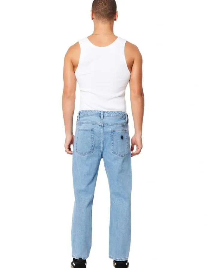 Abrand Jeans A3 Crop Simon Jeans in Bleached Vintage Indigo