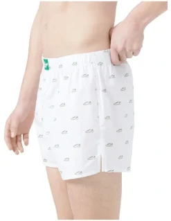 adidas 2 Pack Comfort Core Cotton Icon Woven Boxer Underwear in Assorted
