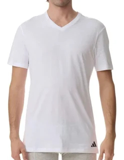 adidas Active Core Cotton V-Neck T-shirt 3 Pack in Multi