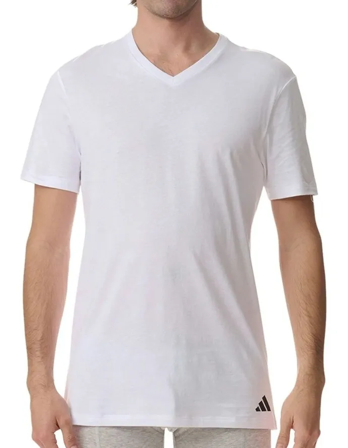 adidas Active Core Cotton V-Neck T-shirt 3 Pack in Multi