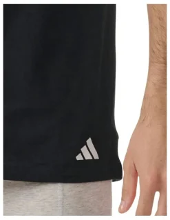 adidas Active Core Cotton V-Neck T-Shirt 3 Pack in Black