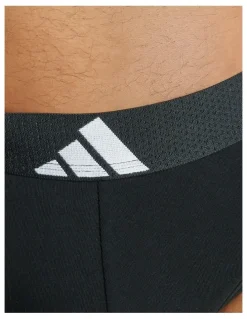 adidas Active Flex Cotton Body Brief Underwear 3 Pack in Black
