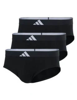 adidas Active Flex Cotton Body Brief Underwear 3 Pack in Black
