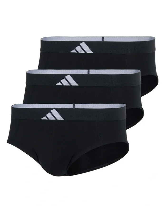 adidas Active Flex Cotton Body Brief Underwear 3 Pack in Black