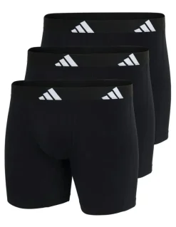 adidas Active Flex Cotton Boxer 3 Pack in Black