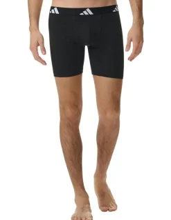 adidas Active Flex Cotton Boxer 3 Pack in Black