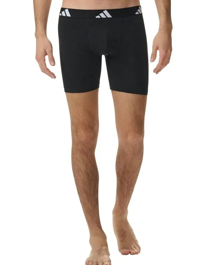 adidas Active Flex Cotton Boxer 3 Pack in Black