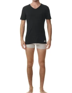 adidas Active Flex Cotton V-Neck T-shirt 2 Pack in Black