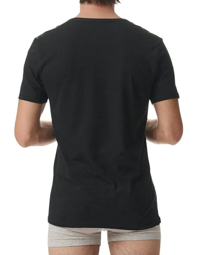 adidas Active Flex Cotton V-Neck T-shirt 2 Pack in Black