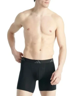 adidas Active Flex Cotton Ergonomic Boxer Brief 2 Pack in Multi