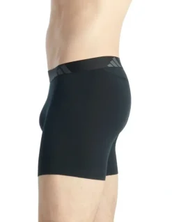 adidas Active Flex Cotton Ergonomic Boxer Brief 2 Pack in Multi