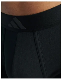 adidas Active Flex Cotton 3 Stripes Low Rise Trunk Underwear 2 Pack in Black