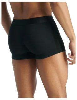 adidas Active Flex Cotton 3 Stripes Low Rise Trunk Underwear 2 Pack in Black