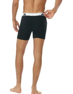 adidas Active Flex Cotton Boxer 3 Pack in Black/White Band