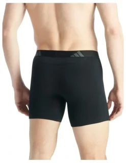 adidas Active Flex Cotton Ergonomic Boxer Brief 2 Pack in Multi