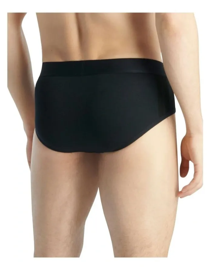 adidas Active Flex Cotton 3 Stripes Low Rise Brief Underwear 2 Pack in Black