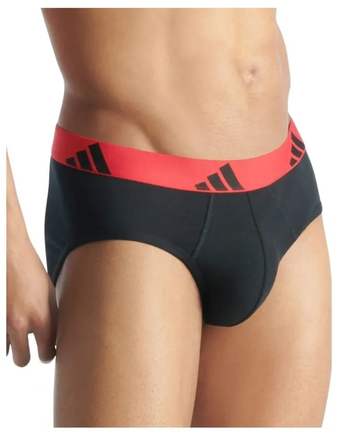 adidas Active Flex Cotton Brief Underwear 3 Pack in Multi