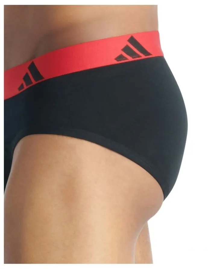 adidas Active Flex Cotton Brief Underwear 3 Pack in Multi