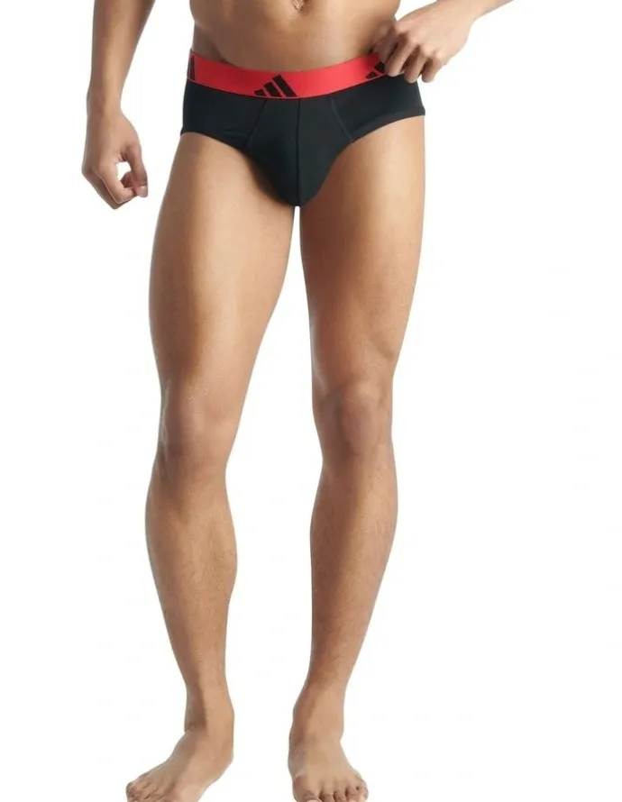 adidas Active Flex Cotton Brief Underwear 3 Pack in Multi