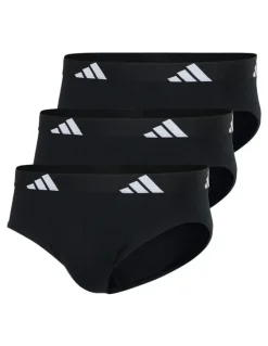 adidas Active Flex Cotton Brief Underwear 3 Pack in Black