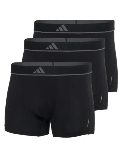 adidas Active Micro Flex Eco Trunk Underwear 3 Pack in Black