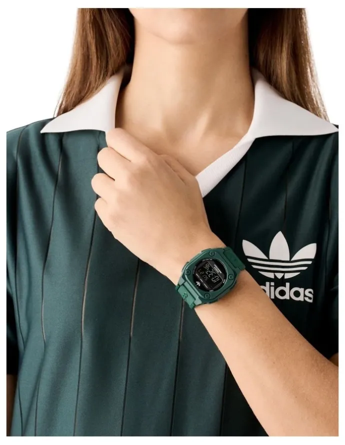 adidas City Tech Four Resin Watch in Green