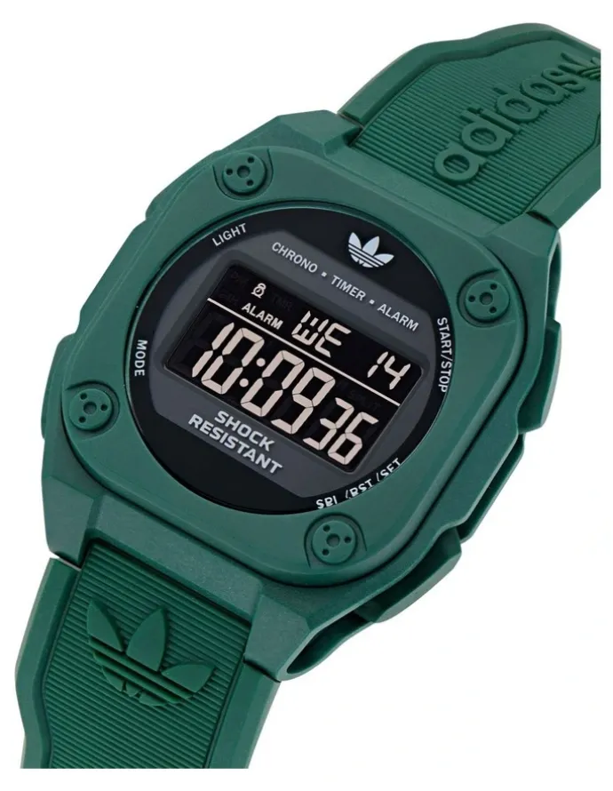 adidas City Tech Four Resin Watch in Green
