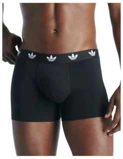 adidas Comfort Flex Cotton Trunk 3 Pack in Black