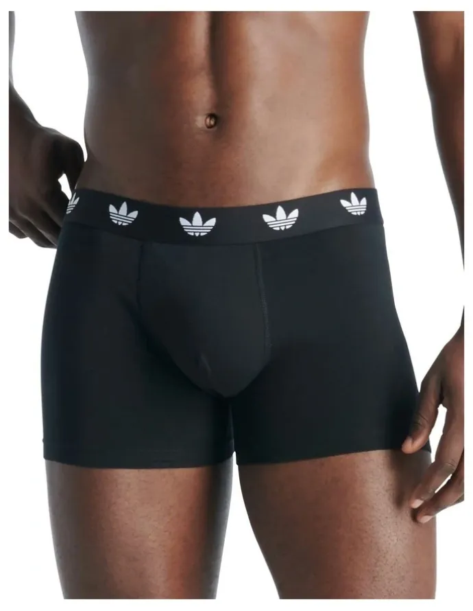 adidas Comfort Flex Cotton Trunk 3 Pack in Black