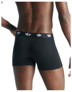 adidas Comfort Flex Cotton Trunk 3 Pack in Black