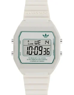 adidas Digital Two Resin Watch in White