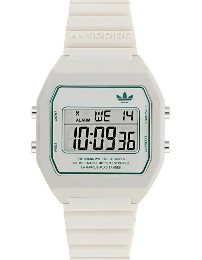 adidas Digital Two Resin Watch in White