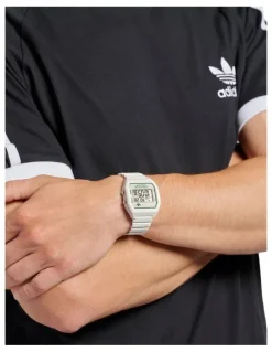 adidas Digital Two Resin Watch in White