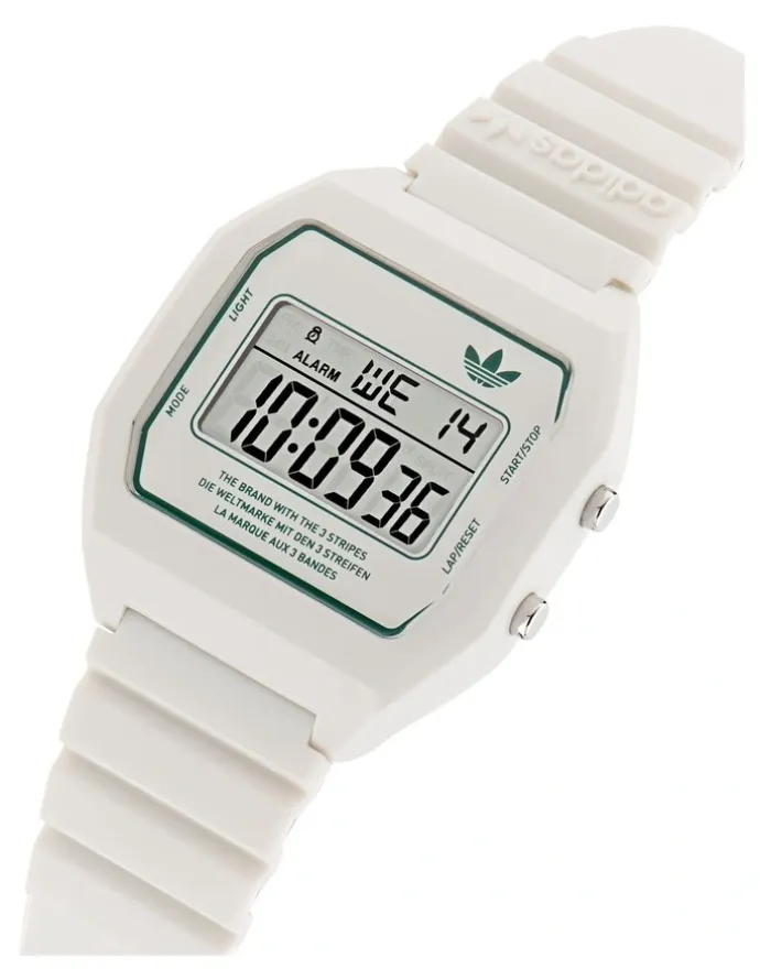 adidas Digital Two Resin Watch in White