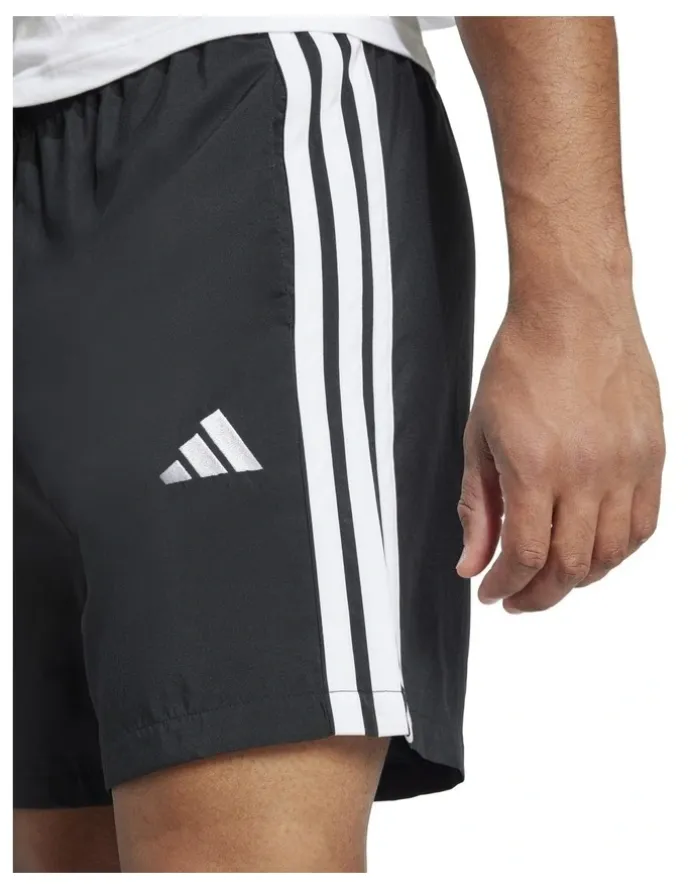 adidas Essential 3-Stripes Chelsea Shorts in Black/White