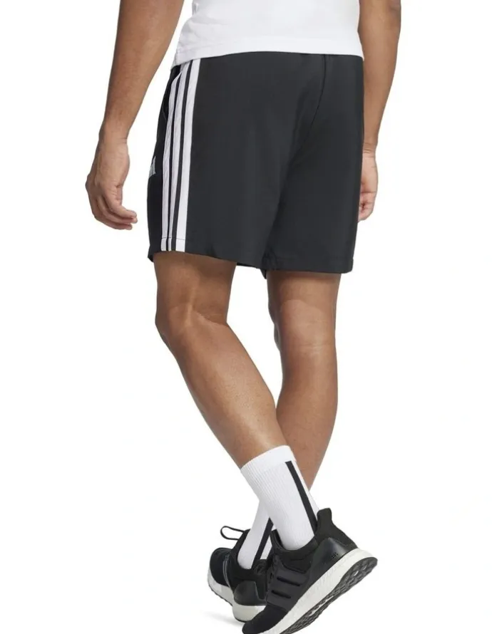 adidas Essential 3-Stripes Chelsea Shorts in Black/White