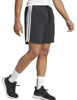 adidas Essential 3-Stripes Chelsea Shorts in Black/White