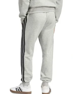 adidas Essentials 3 Stripes Fleece Joggers in Grey