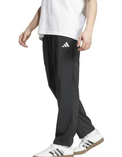 adidas Essentials Small Logo Open-Hem Stanford Tracksuit Bottoms in Black and White