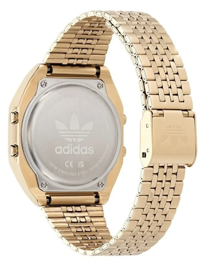 adidas Originals Digital Two Watch in Gold