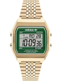 adidas Originals Digital Two Watch in Gold