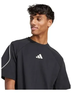 adidas Stadium T-shirt in Black/Off White