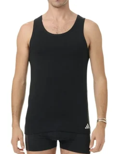 adidas Active Flex Cotton Tank Top 2 Pack in Black