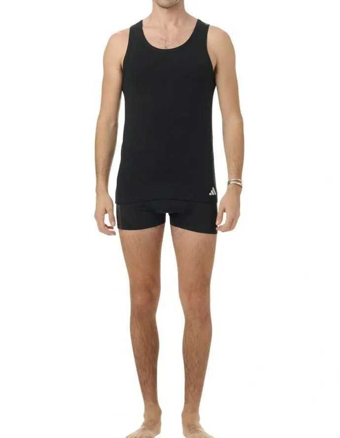 adidas Active Flex Cotton Tank Top 2 Pack in Black
