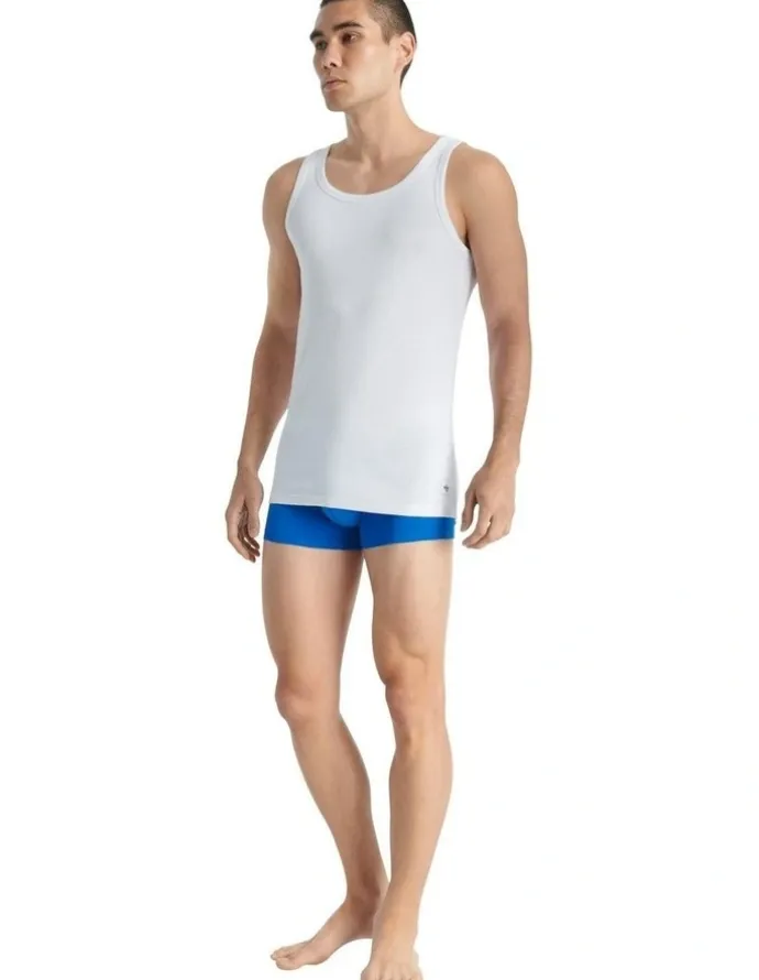 adidas Comfort Rib Cotton Tank Top Pack Of 2 in White