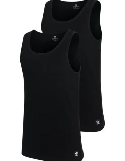 adidas Comfort Rib Cotton Tank Top Pack Of 2 in Black